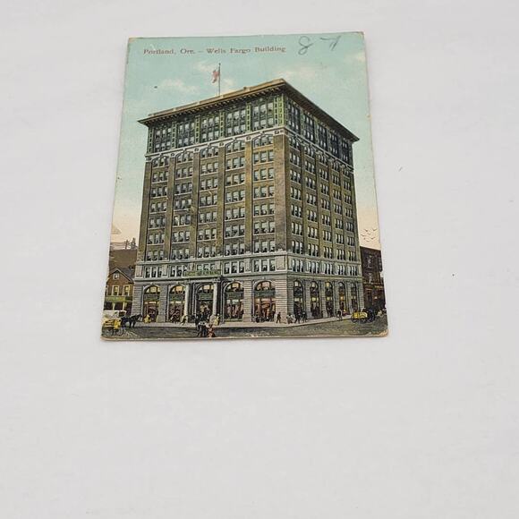 C1911 Portland Oregon Wells Fargo Building Antique Postcard - Picture 12 of 12